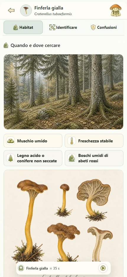 Guida sul campo MycoRadar della finferla gialla